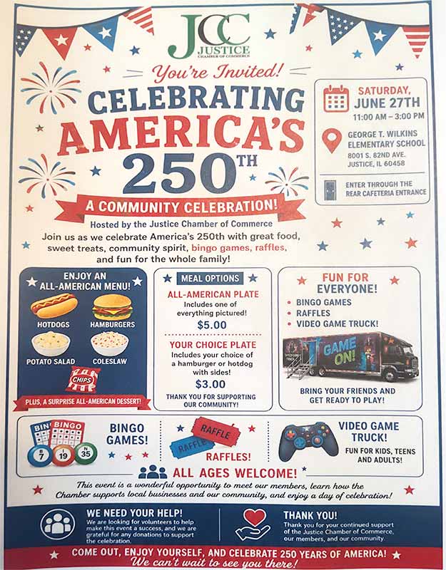 flyer describing the community celebration